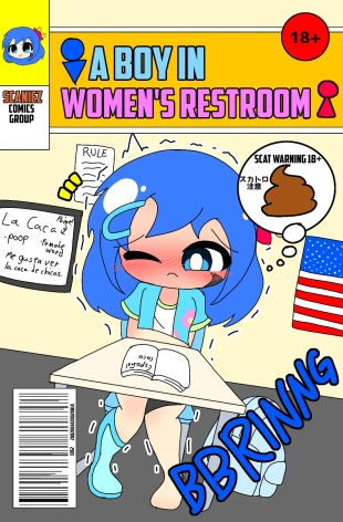 hentai A boy in women's restroom