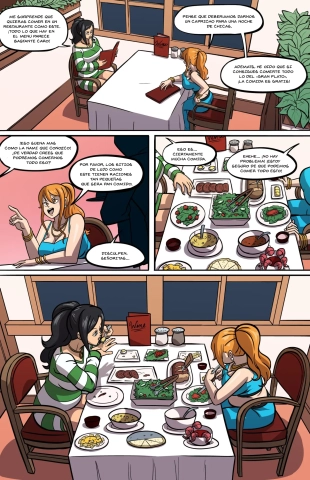 hentai Nami and Nico Robin Dinner Time Spanish